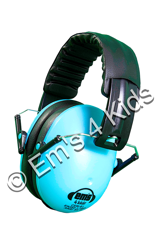 Em's 4 Kids Earmuffs Blue Ems for Kids Ear Defenders