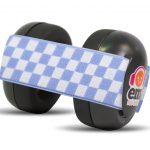 Ems for Kids BABY Ear Defenders - Black with Blue/White Headband