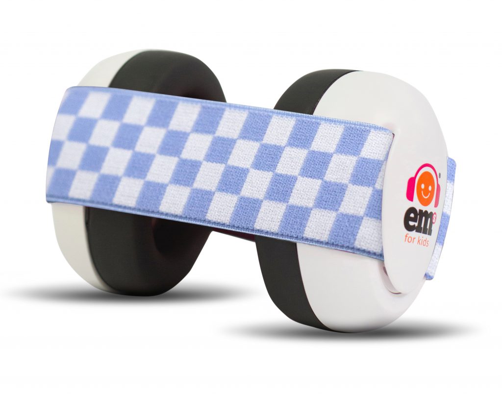 Ems for Kids Baby Ear Defenders Blue/White Headband