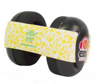 Ems forEms for Kids Baby Ear Defenders - Black with Lemon Floral HeadbandKids Baby Ear Defenders (BLACK) – Lemon Floral Headband